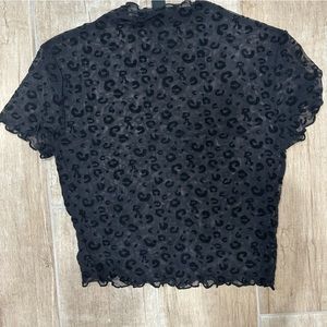 Cheetah Mesh Top